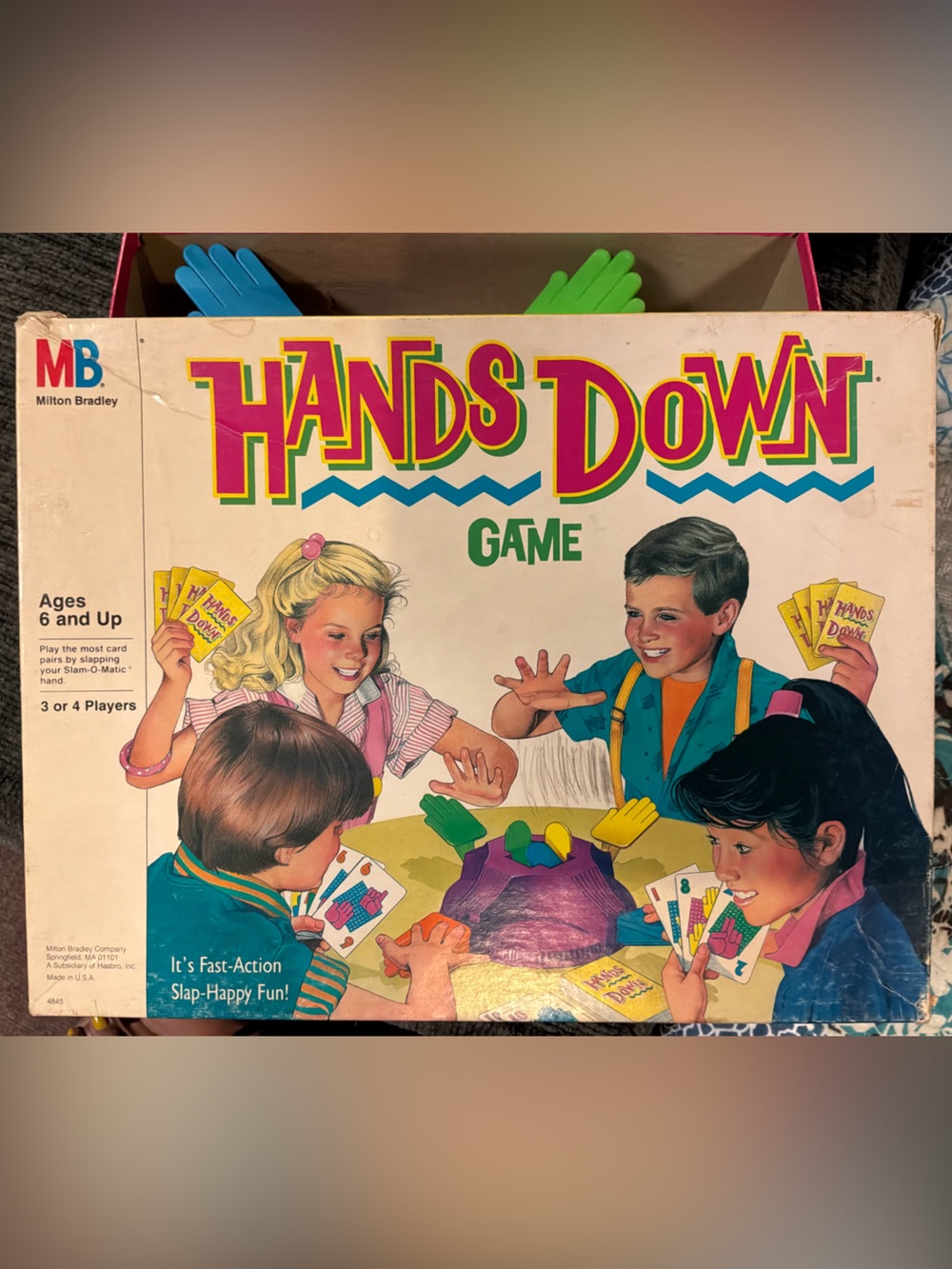 Milton Bradley Hands Down Game 1987 - Multicolor Kids Card Game
